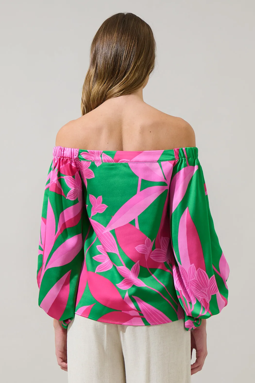 Zarae Blossom Off the Shoulder Balloon Sleeve Top sold by Sugarlips product image thumbnail 2