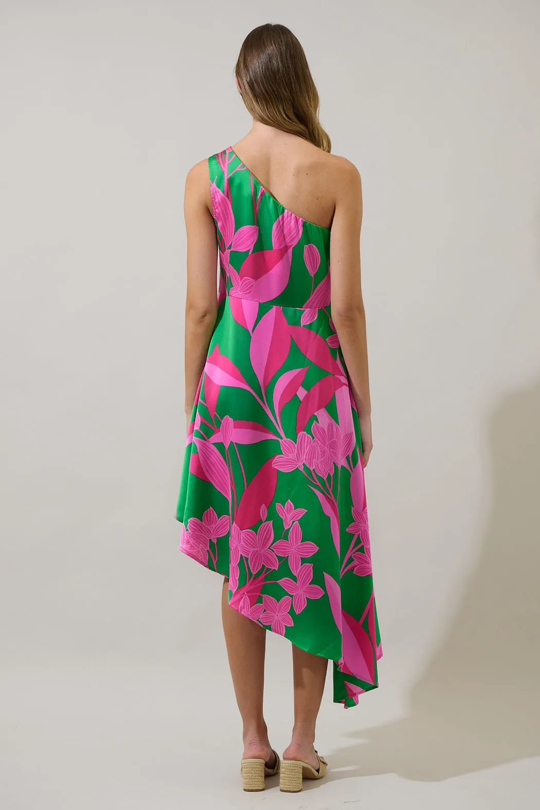 Zarae Blossom Mivia One Shoulder Asymmetrical Dress sold by Sugarlips product image thumbnail 2