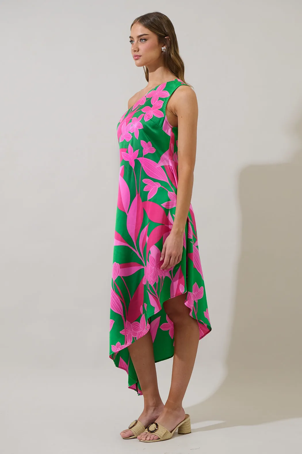 Zarae Blossom Mivia One Shoulder Asymmetrical Dress sold by Sugarlips product image thumbnail 3