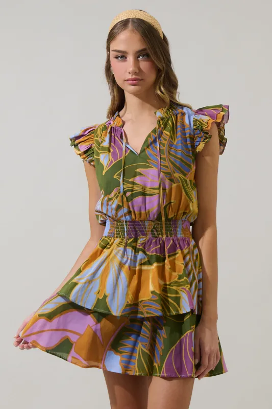 Lilburn Tropics Clifton Tiered Ruffle Dress made by Sugarlips