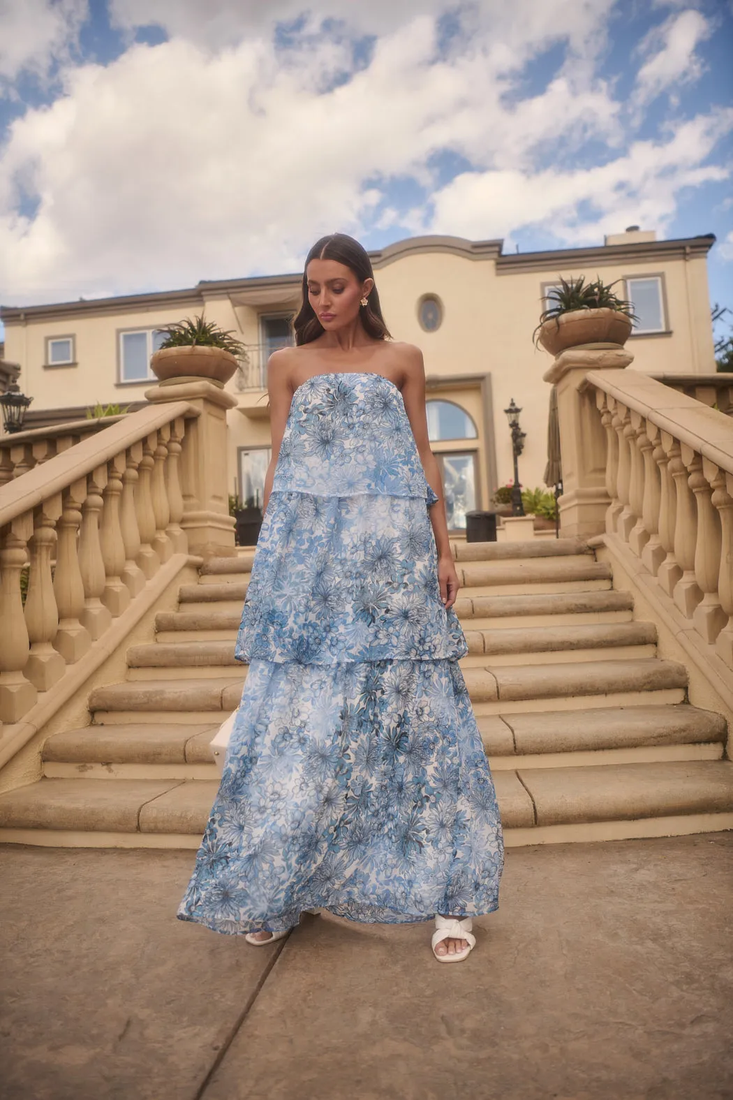 Tierra Floral Briary Strapless Maxi Dress sold by Sugarlips product image thumbnail 2