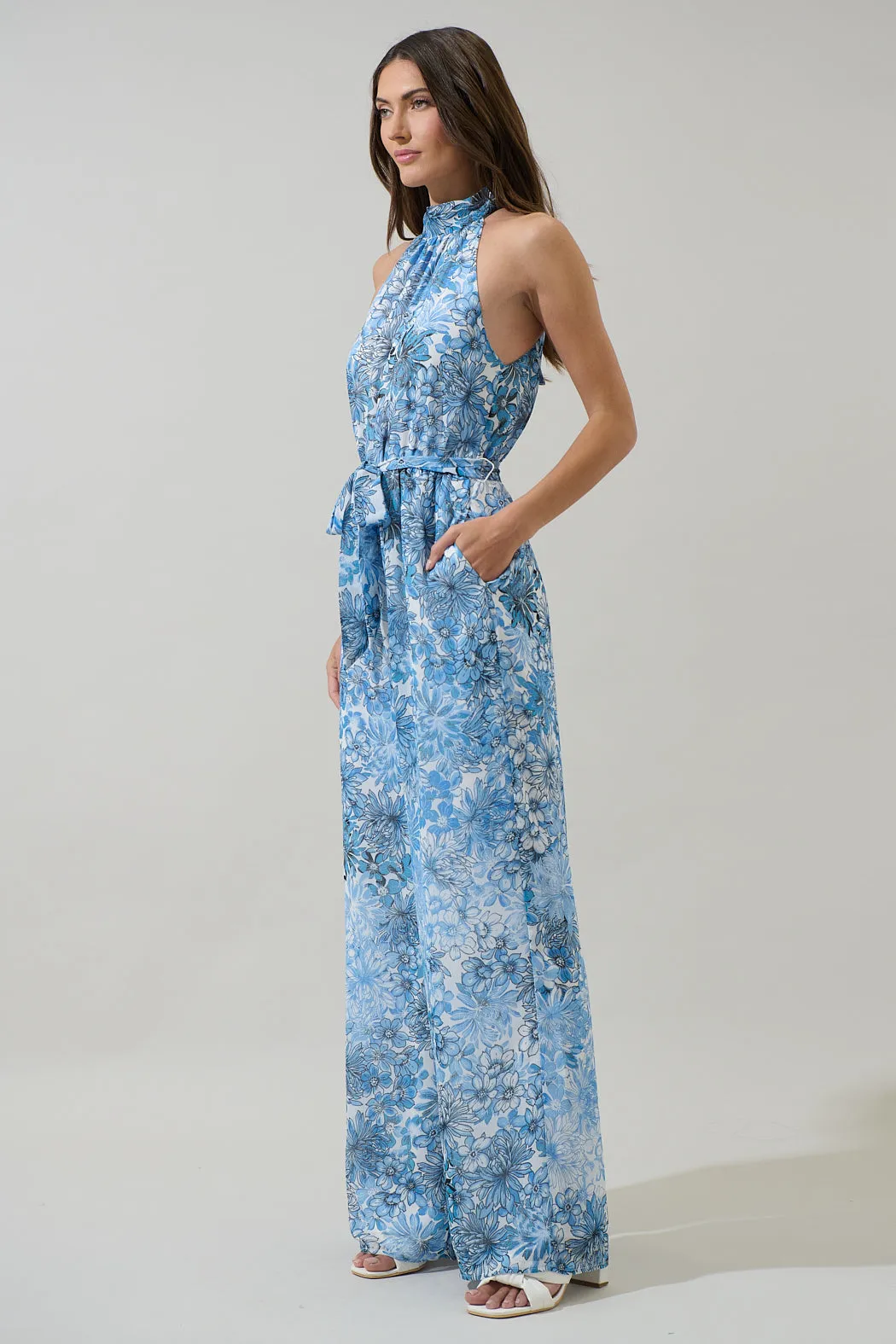 Tierra Floral Imery Halter Jumpsuit sold by Sugarlips product image thumbnail 3