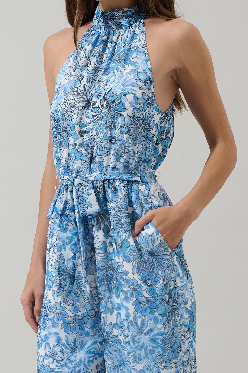 Tierra Floral Imery Halter Jumpsuit sold by Sugarlips product image thumbnail 4
