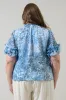 Tierra Floral Endry Ruffle Blouse Curve sold by Sugarlips