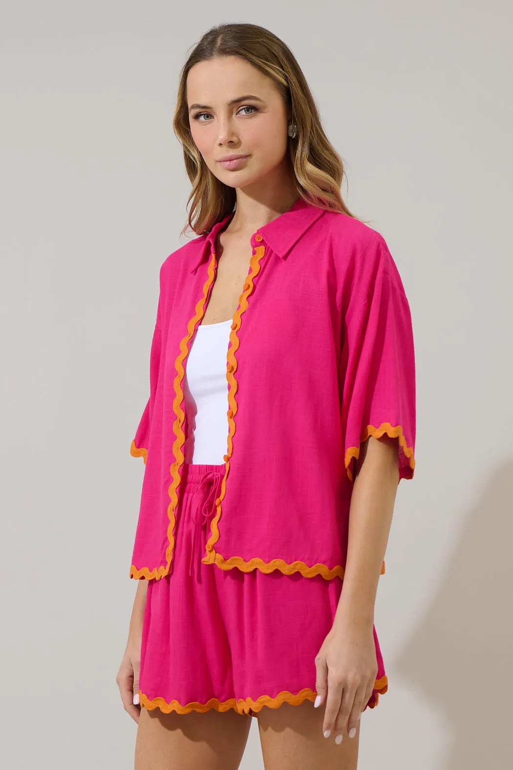 Marnie Linen Button Up Shirt sold by Sugarlips product image thumbnail 3