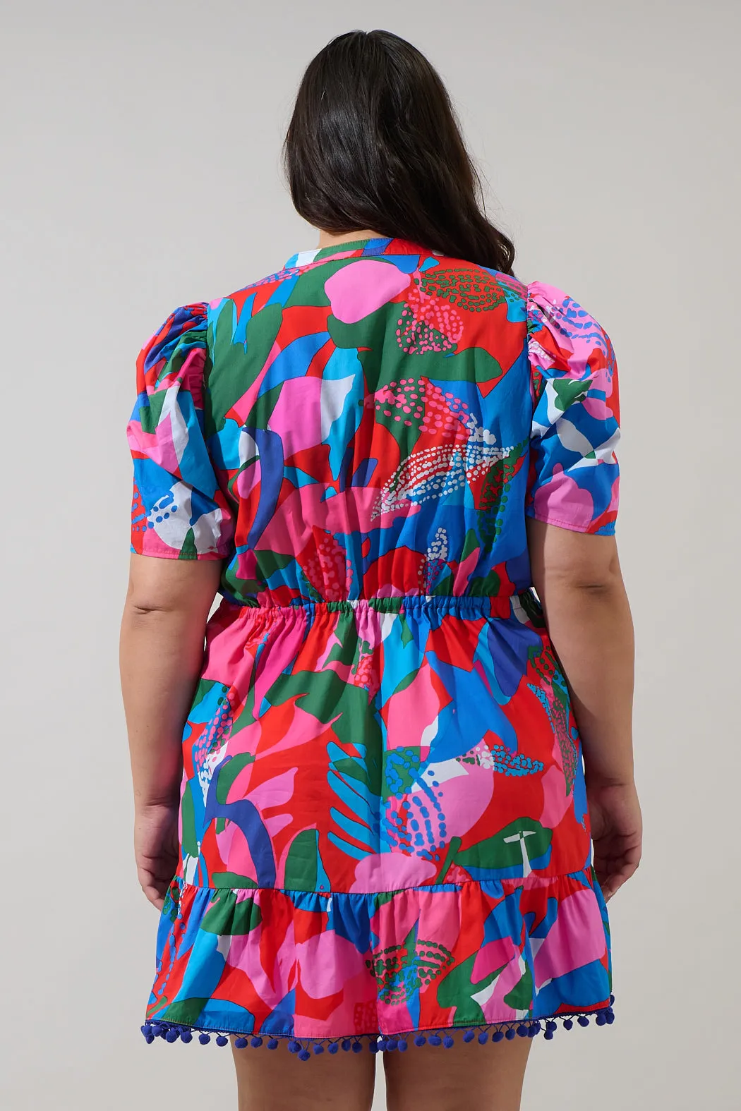 Exene Floral Gerica Shift Mini Dress Curve sold by Sugarlips product image thumbnail 2