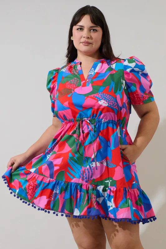 Exene Floral Gerica Shift Mini Dress Curve sold by Sugarlips