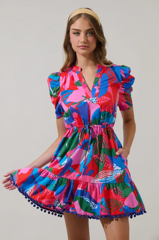 Exene Floral Gerica Shift Mini Dress sold by Sugarlips