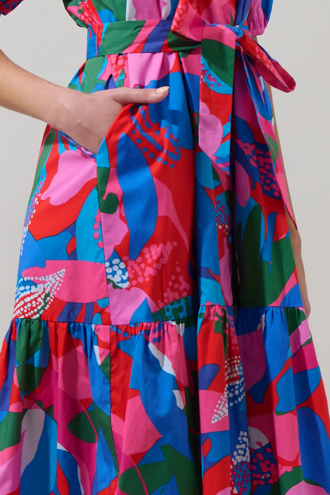 Exene Floral Wynette Tiered Midi Dress sold by Sugarlips product image thumbnail 4