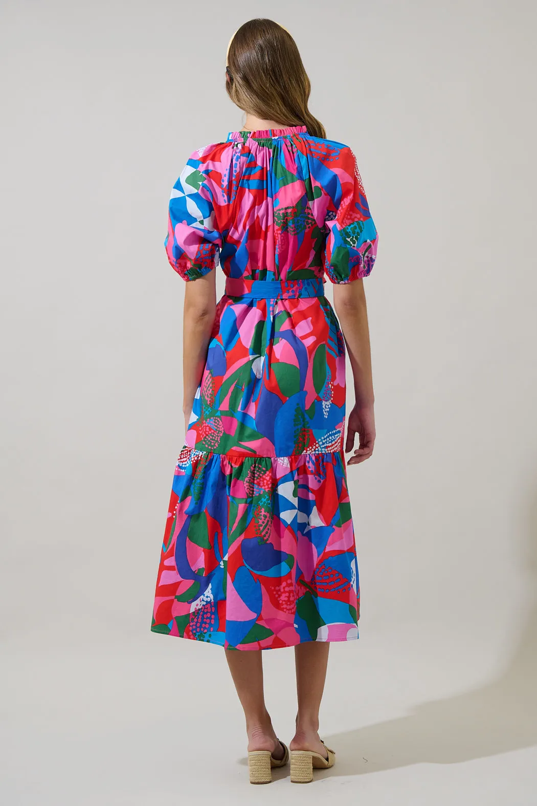 Exene Floral Wynette Tiered Midi Dress sold by Sugarlips product image thumbnail 2