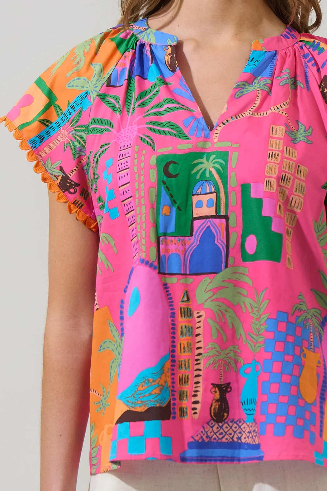 Lanus City Ayla Split Neck Top sold by Sugarlips product image thumbnail 5