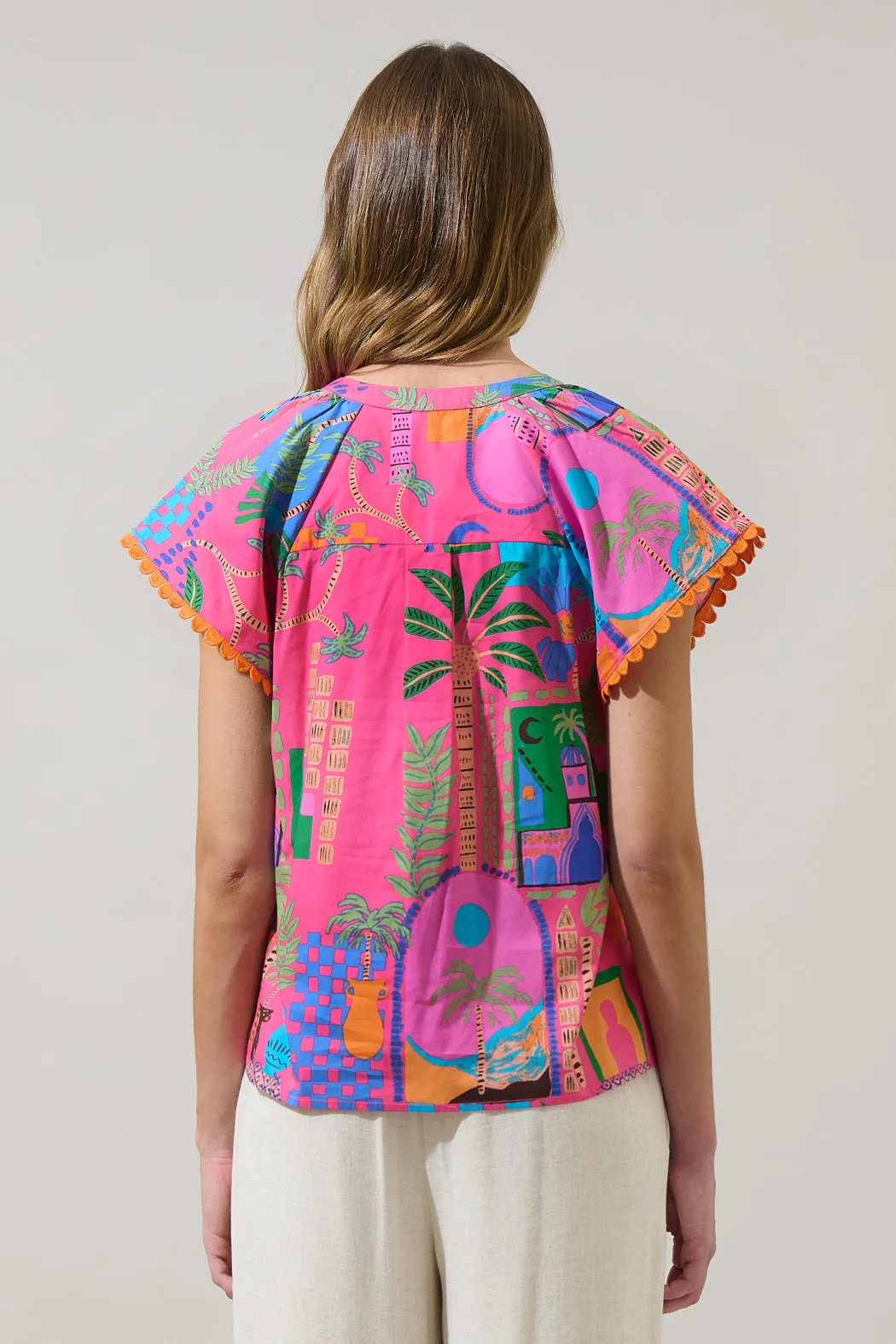 Lanus City Ayla Split Neck Top sold by Sugarlips product image thumbnail 2