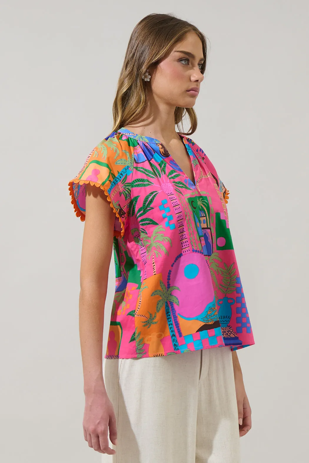 Lanus City Ayla Split Neck Top sold by Sugarlips product image thumbnail 3