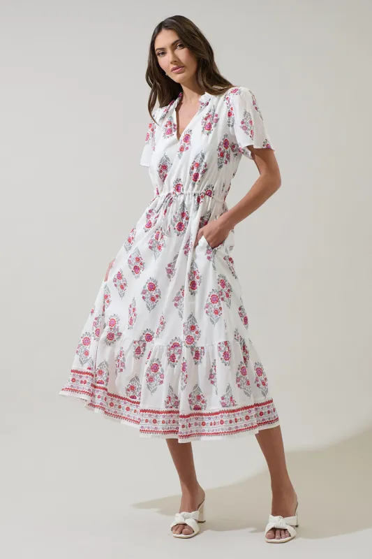 Nelina Floral Sophie Midi Dress sold by Sugarlips