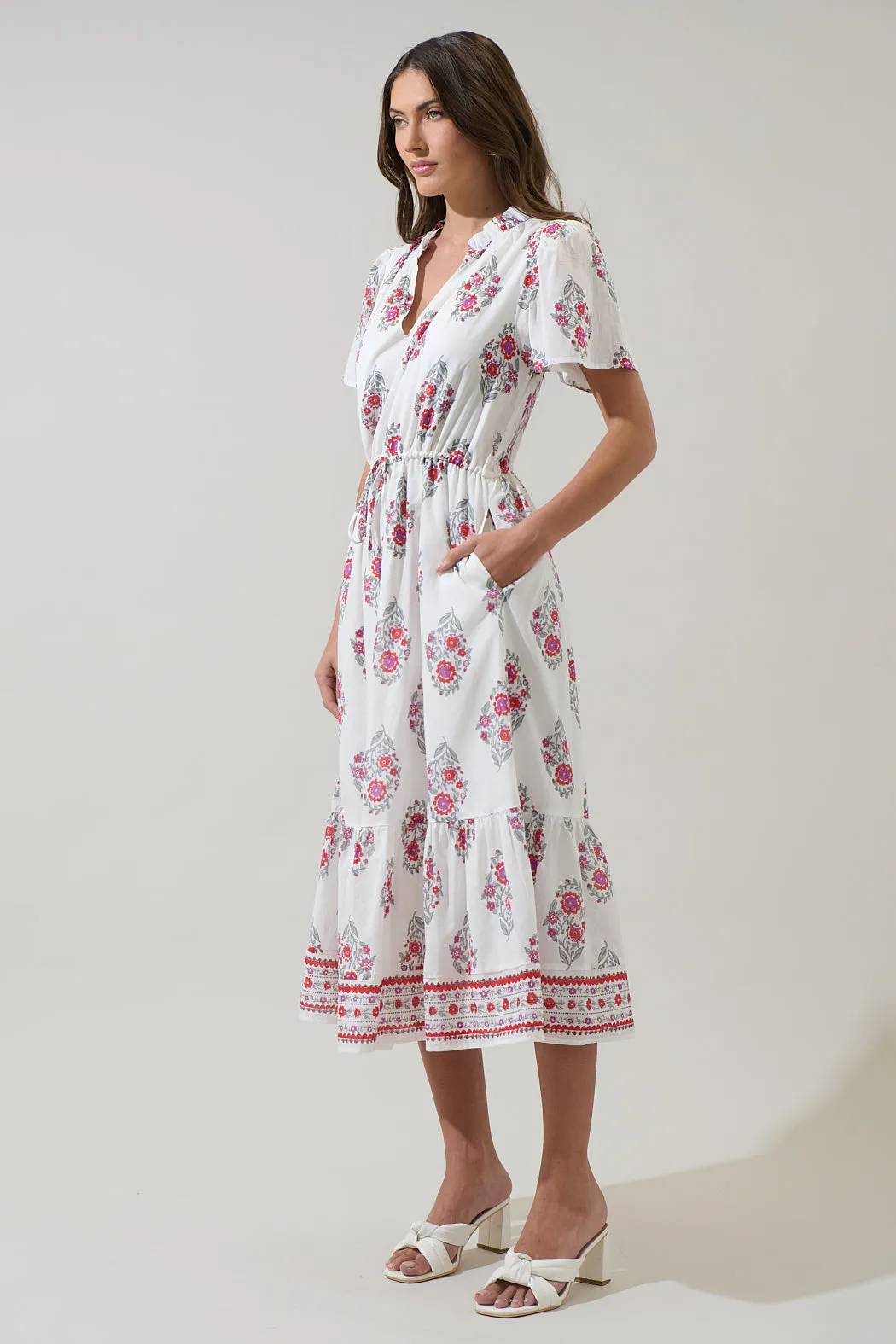 Nelina Floral Sophie Midi Dress sold by Sugarlips product image thumbnail 3