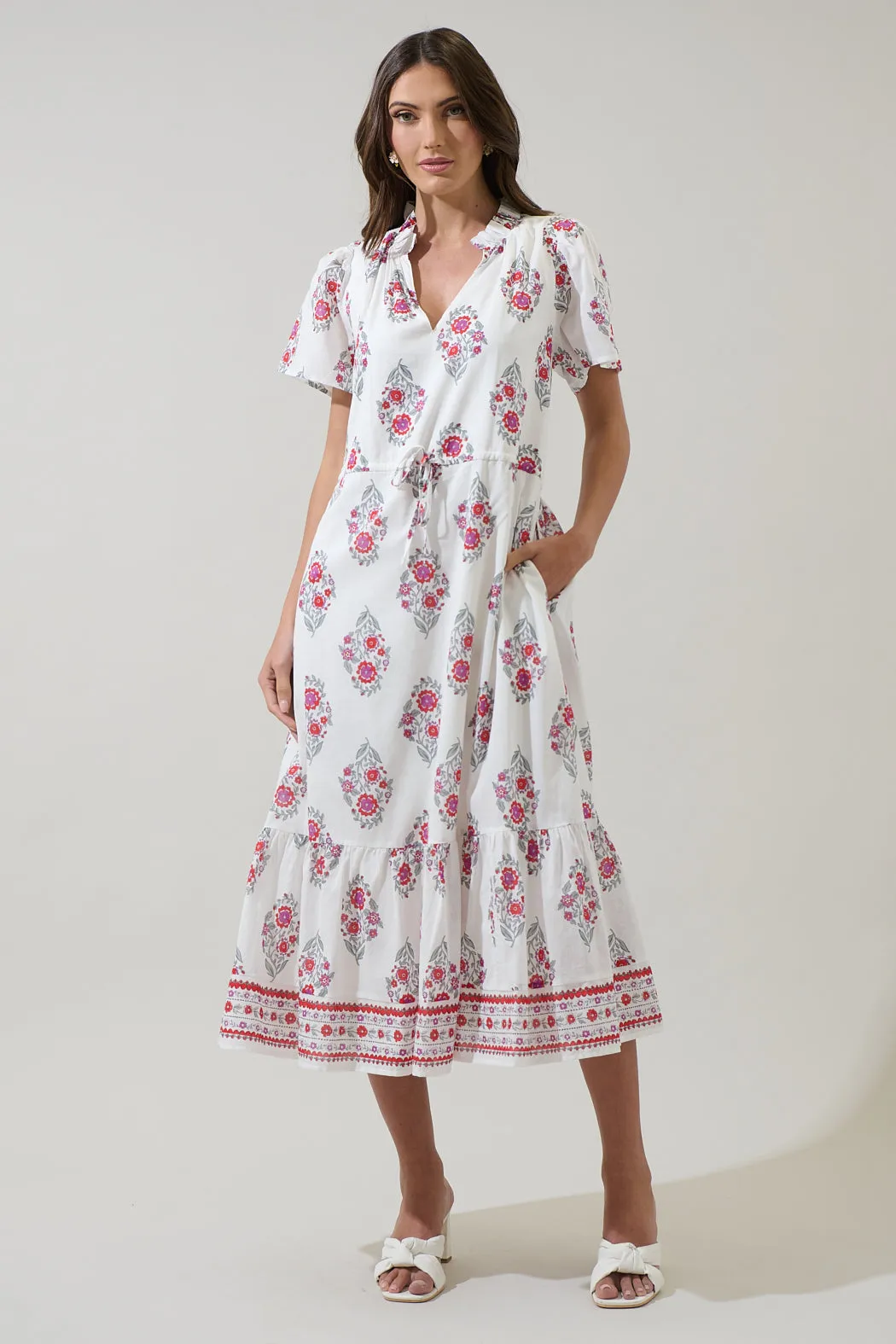 Nelina Floral Sophie Midi Dress sold by Sugarlips product image thumbnail 5