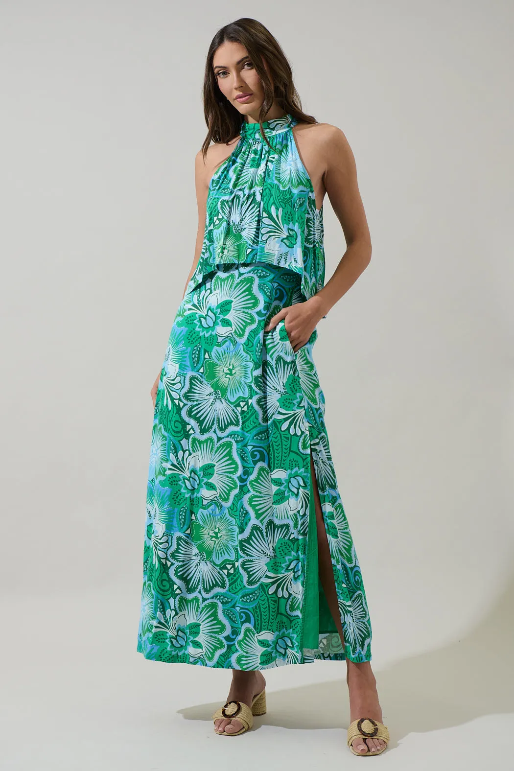 Tanti Floral Moya Sleeveless Maxi Dress sold by Sugarlips