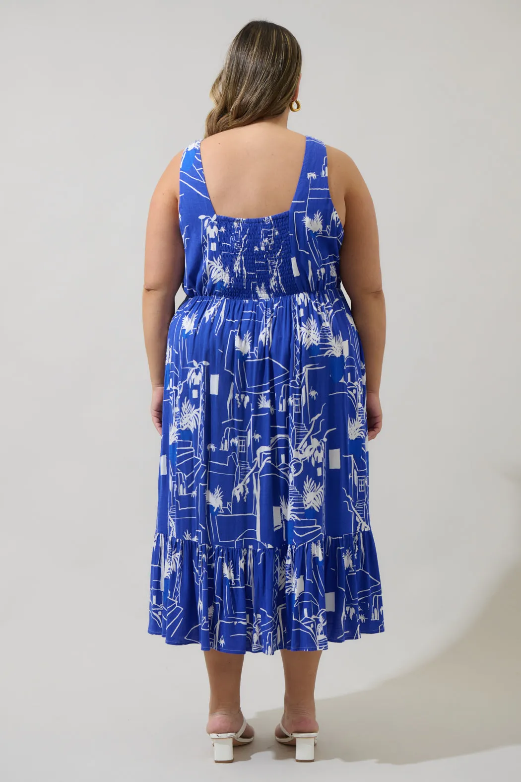 Mims Town Sunnyvale Linen Midi Dress Curve sold by Sugarlips product image thumbnail 2