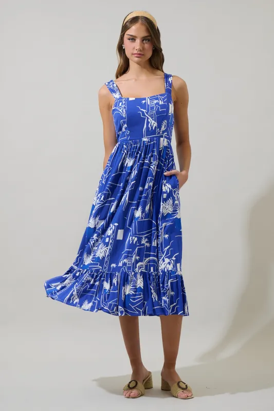 Mims Town Sunnyvale Linen Midi Dress sold by Sugarlips