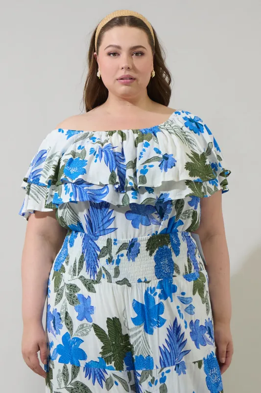 Zurie Floral Talisy Off Shoulder Top Curve sold by Sugarlips