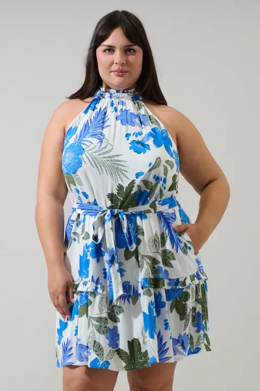 Zurie Floral Siana Halter Dress Curve sold by Sugarlips
