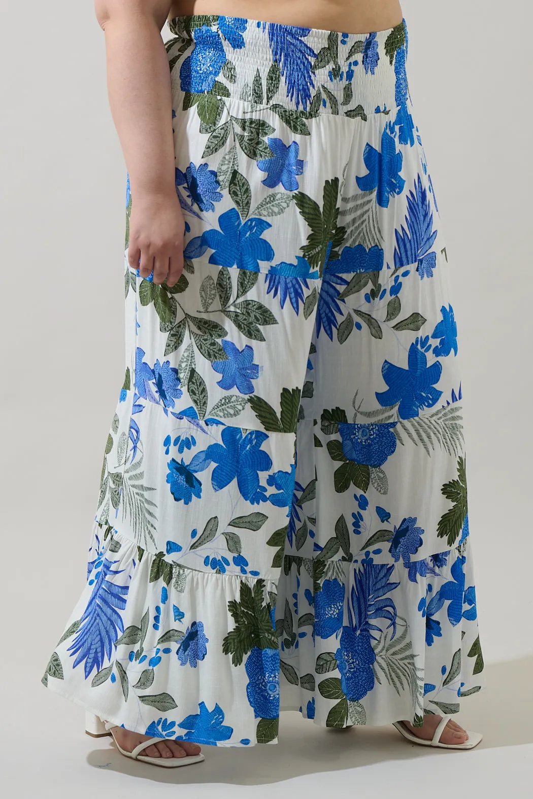 Zurie Floral Tovia Smocked Pants Curve sold by Sugarlips product image thumbnail 3