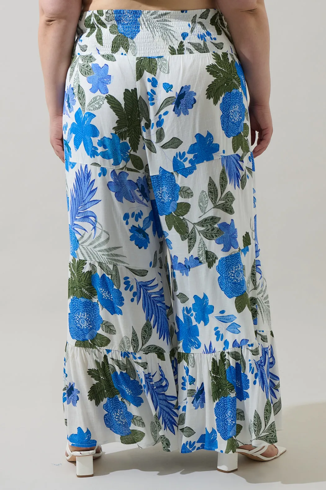 Zurie Floral Tovia Smocked Pants Curve sold by Sugarlips product image thumbnail 2