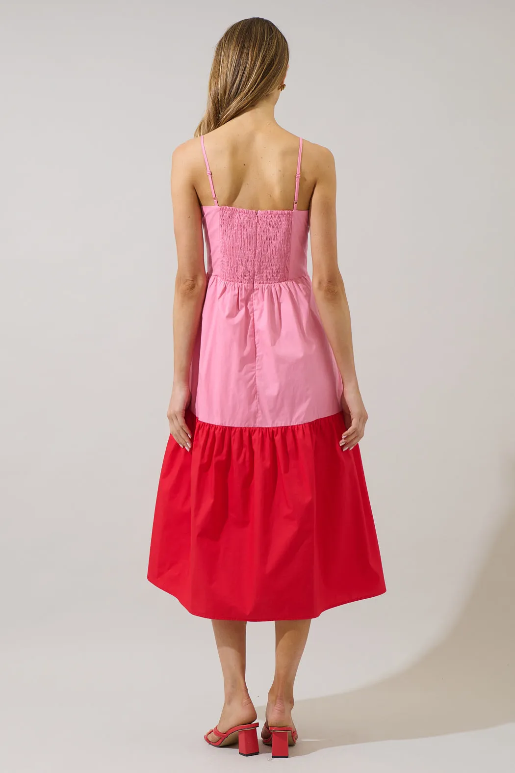 Rebekah Color Block Midi Dress sold by Sugarlips product image thumbnail 2
