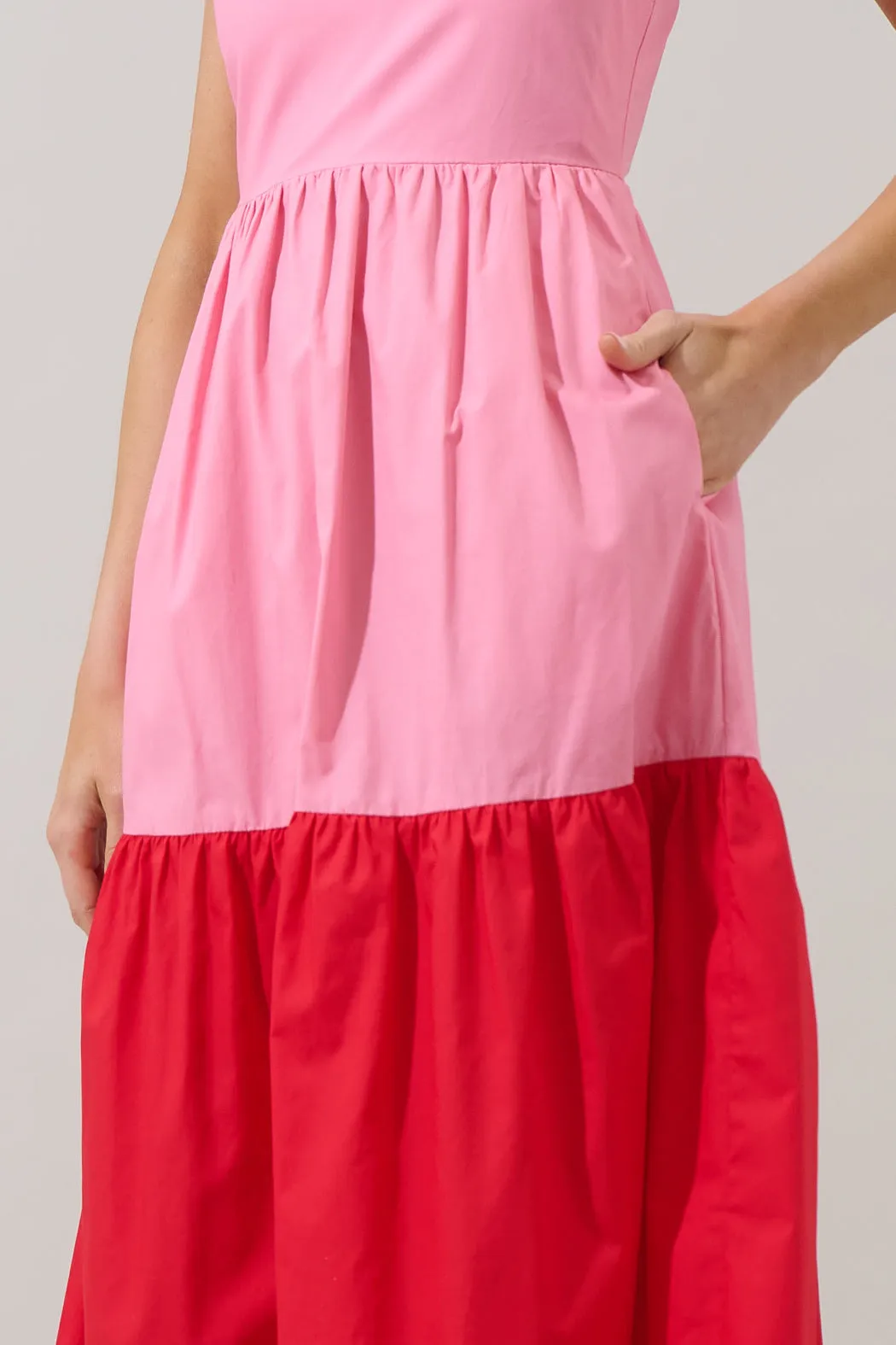 Rebekah Color Block Midi Dress sold by Sugarlips product image thumbnail 4