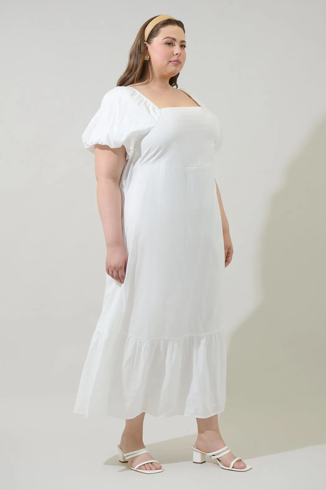 Xena Puff Sleeve Maxi Dress Curve sold by Sugarlips product image thumbnail 3