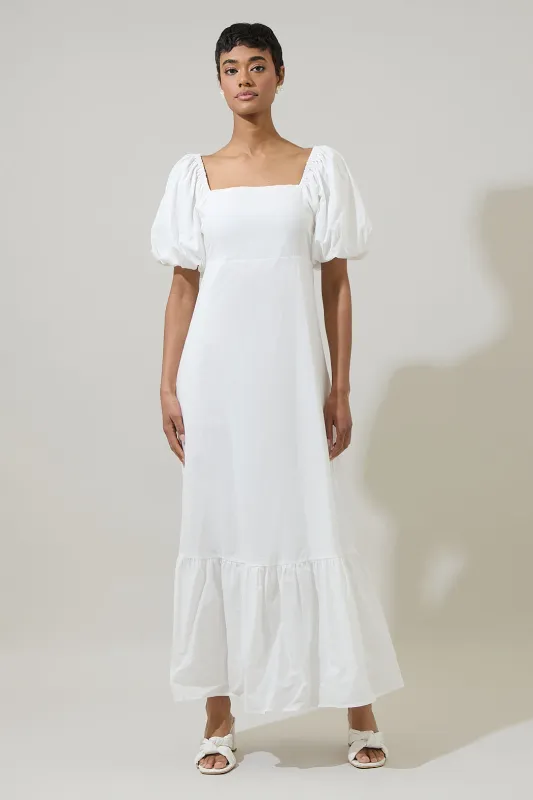 Xena Puff Sleeve Maxi Dress sold by Sugarlips