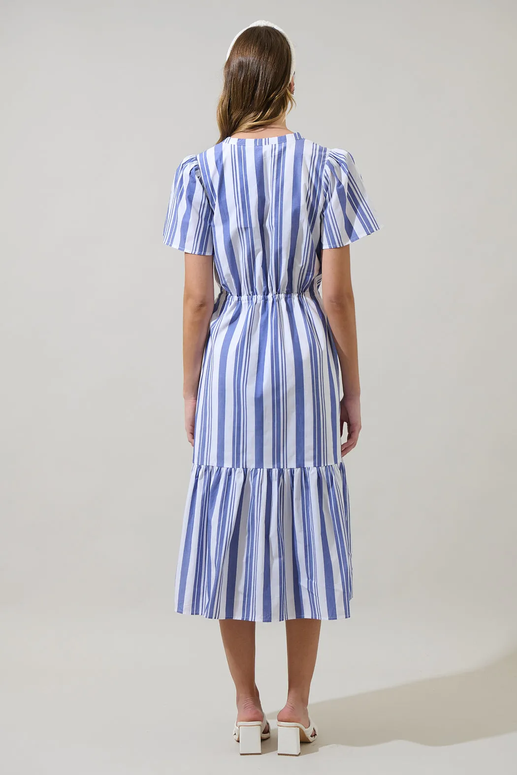 Yinny Stripe Lendra Midi Dress sold by Sugarlips product image thumbnail 2