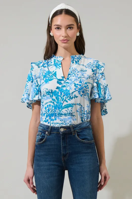 Sharron Bloom Collins Ruffle Top sold by Sugarlips