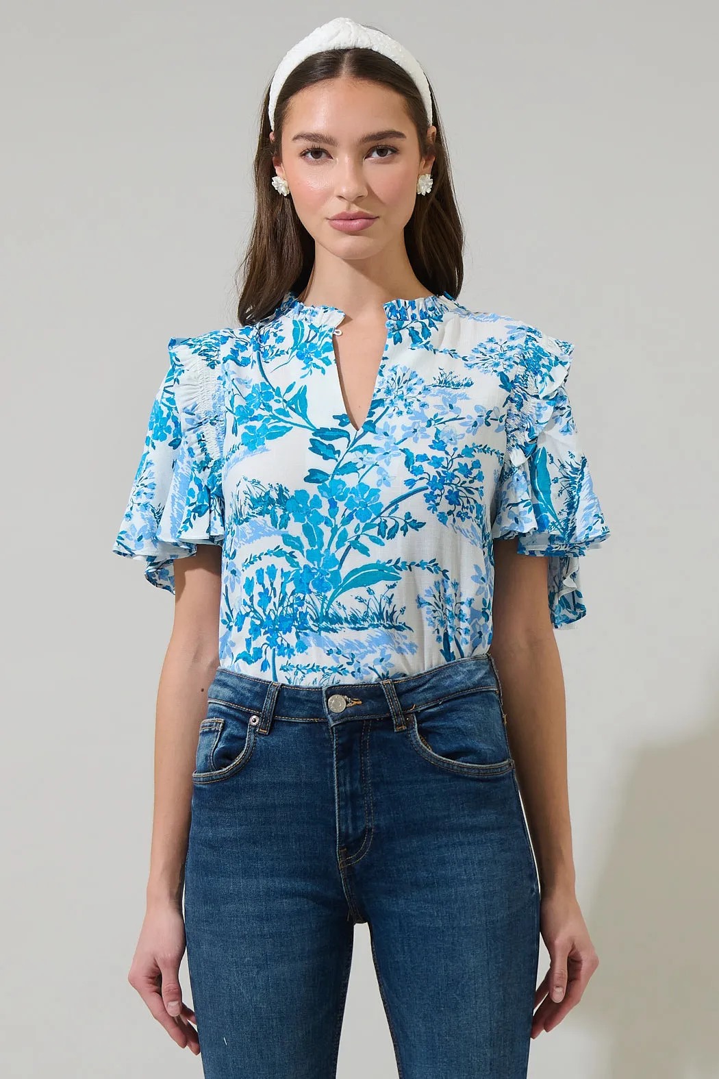 Sharron Bloom Collins Ruffle Top sold by Sugarlips