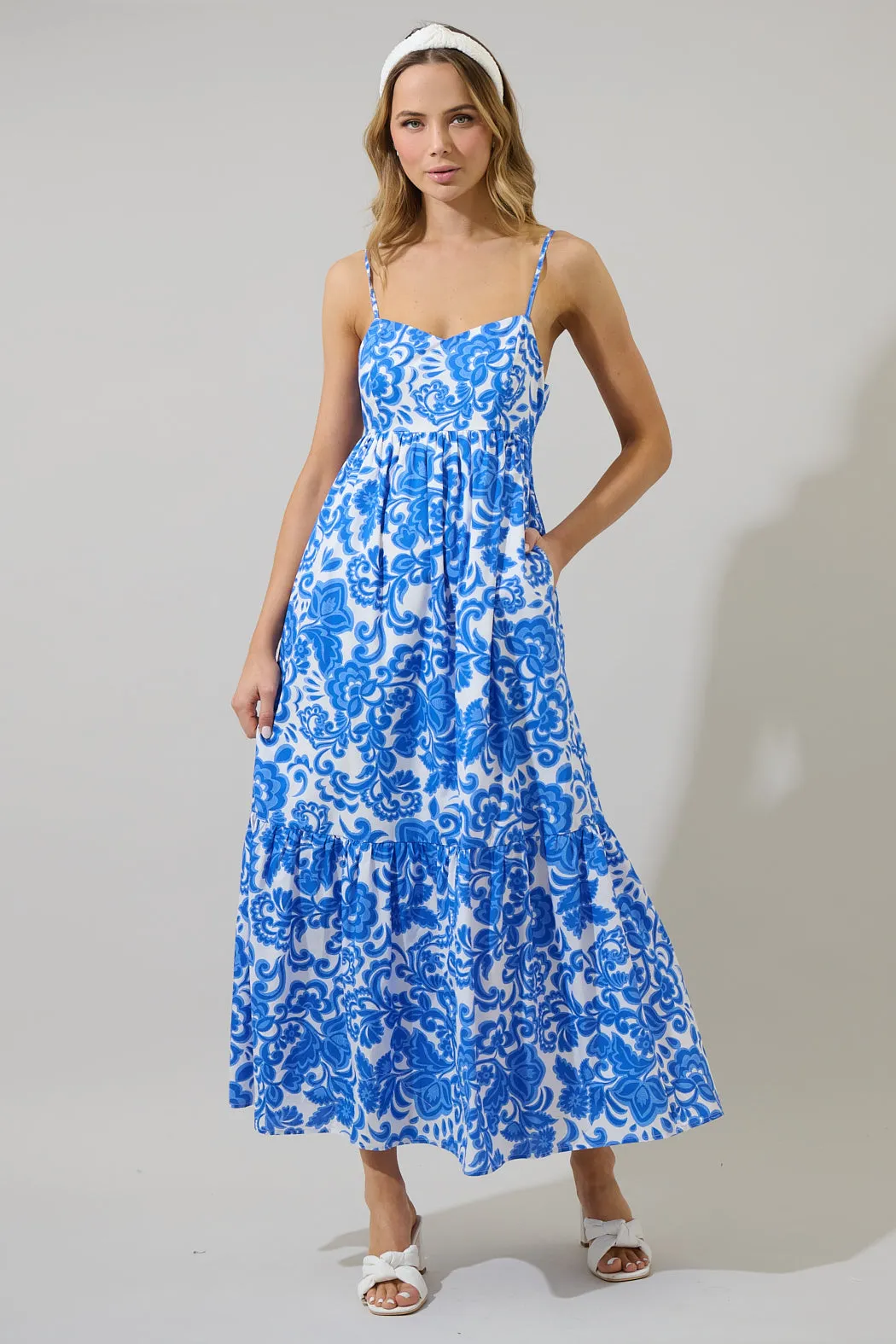 Magee Floral Cabana Flowy Maxi Dress sold by Sugarlips product image thumbnail 2