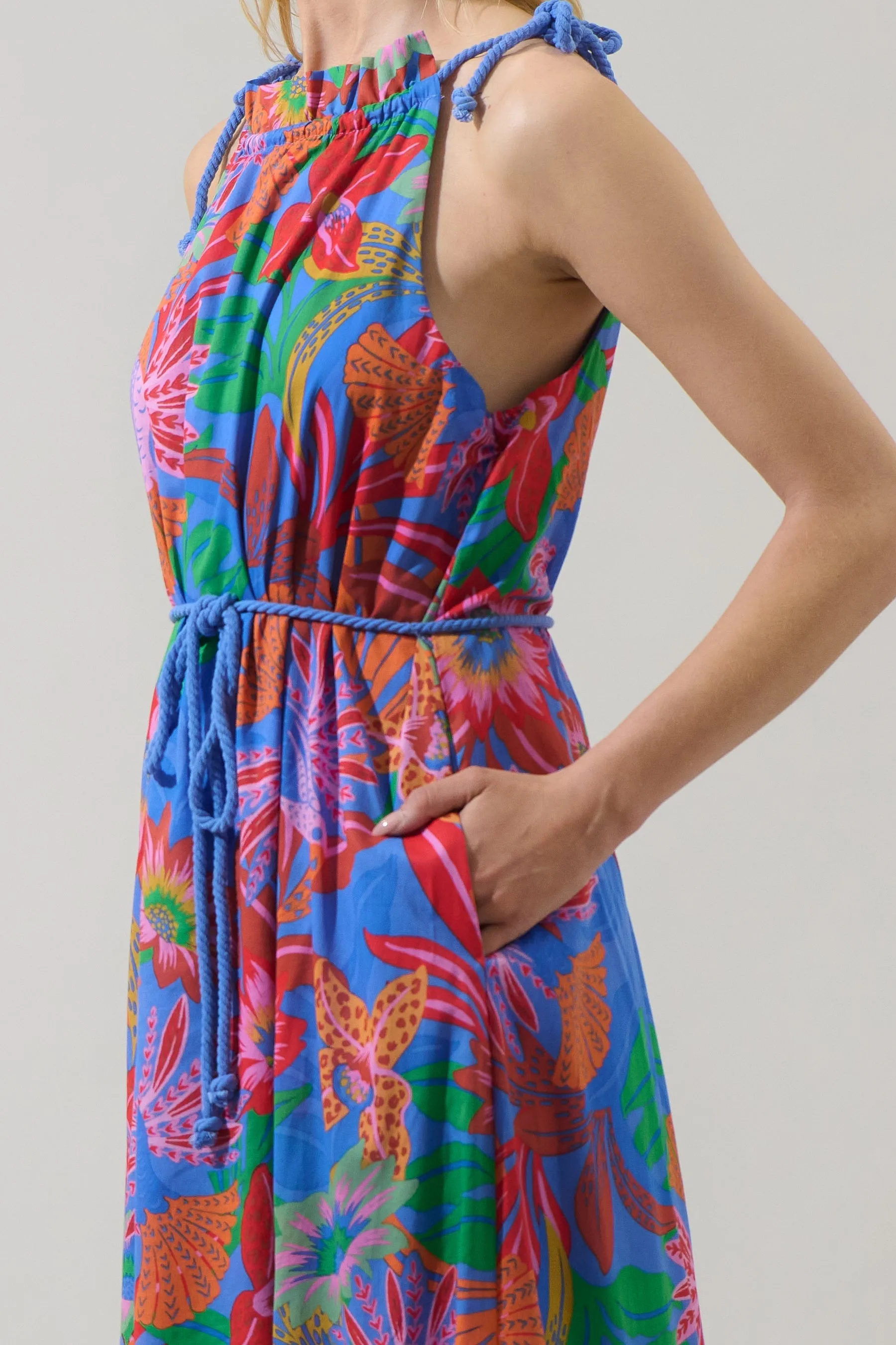 Cindal Floral Kay Halter Neck Maxi Dress sold by Sugarlips product image thumbnail 4