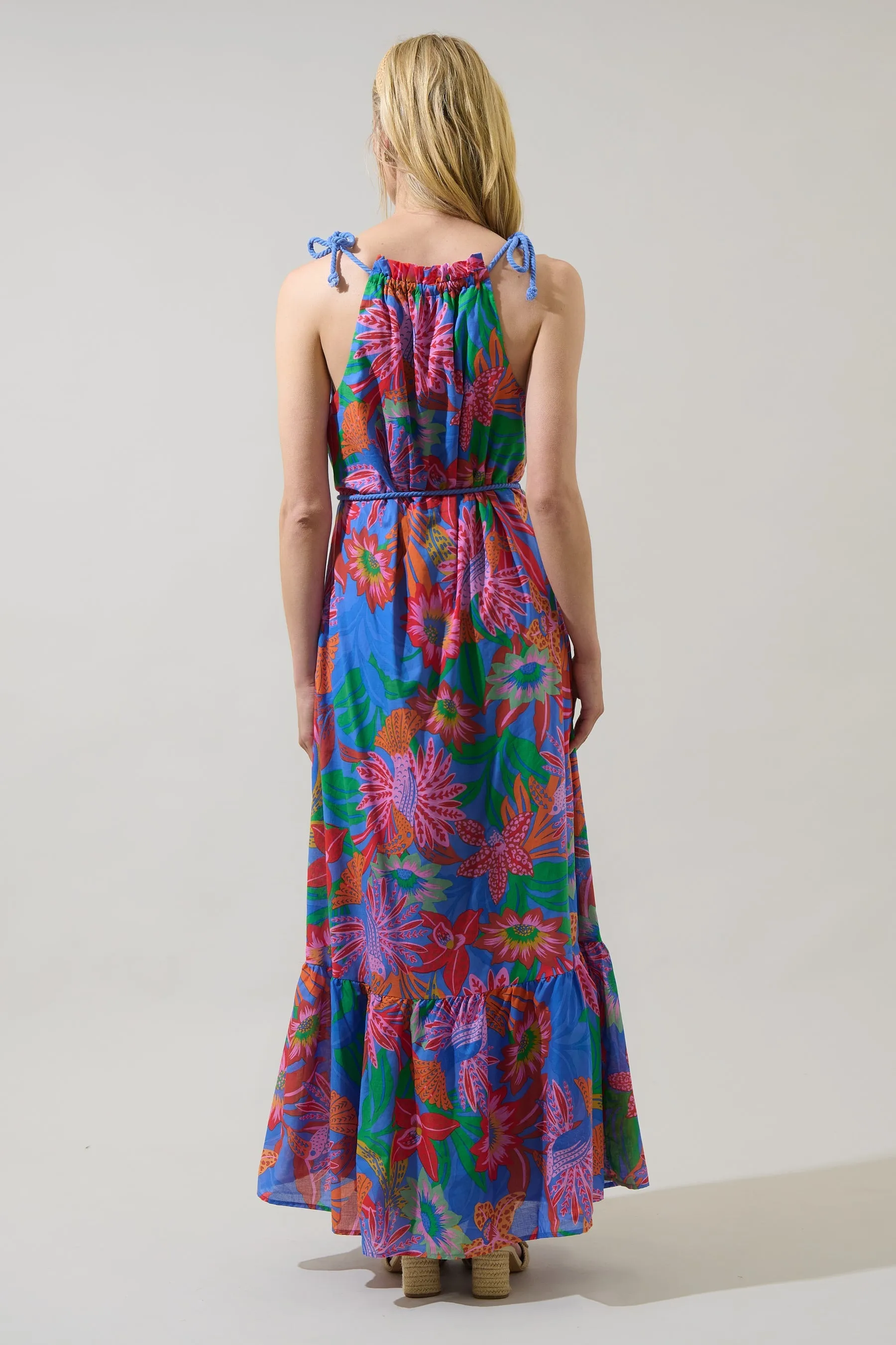 Cindal Floral Kay Halter Neck Maxi Dress sold by Sugarlips product image thumbnail 2