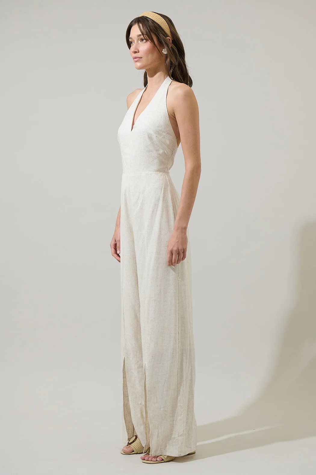 Mora Linen Halter Jumpsuit sold by Sugarlips product image thumbnail 3
