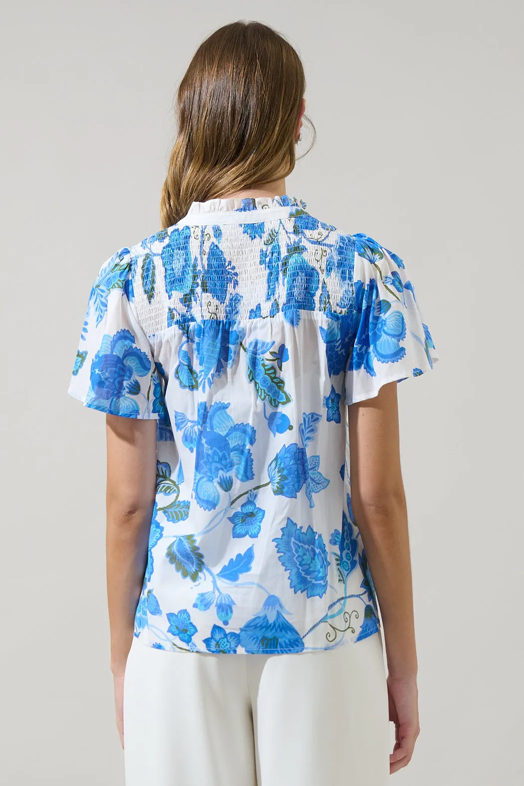 Samian Floral Romy Mock Neck Top sold by Sugarlips product image thumbnail 2