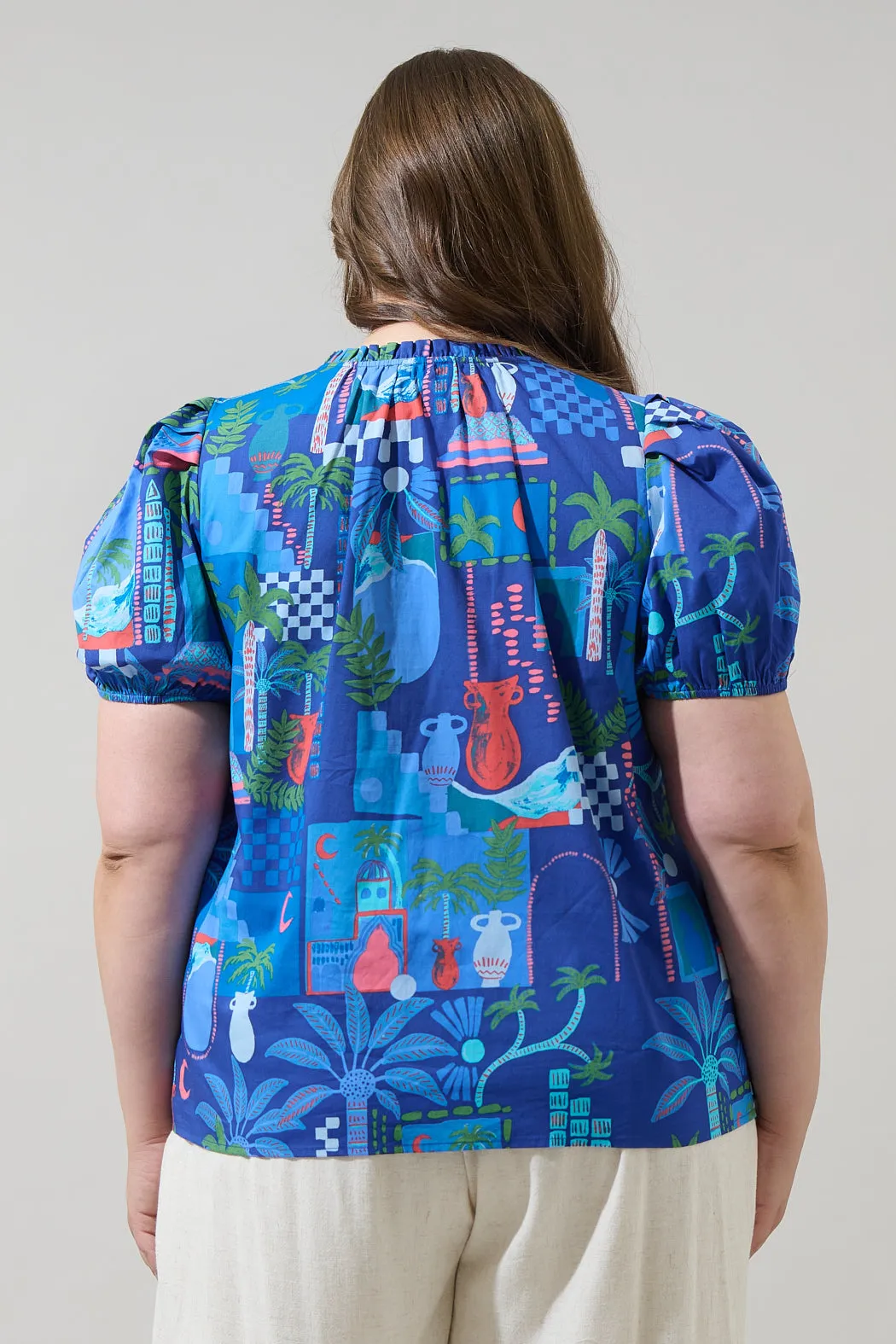 Punta Alta Berisa Split Neck Top Curve sold by Sugarlips product image thumbnail 2