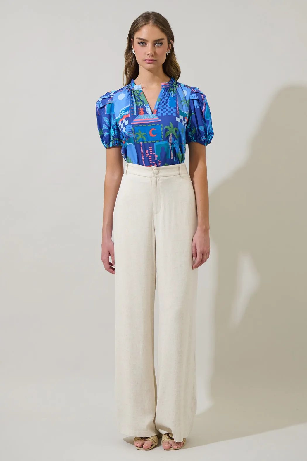 Punta Alta Berisa Split Neck Top sold by Sugarlips product image thumbnail 4