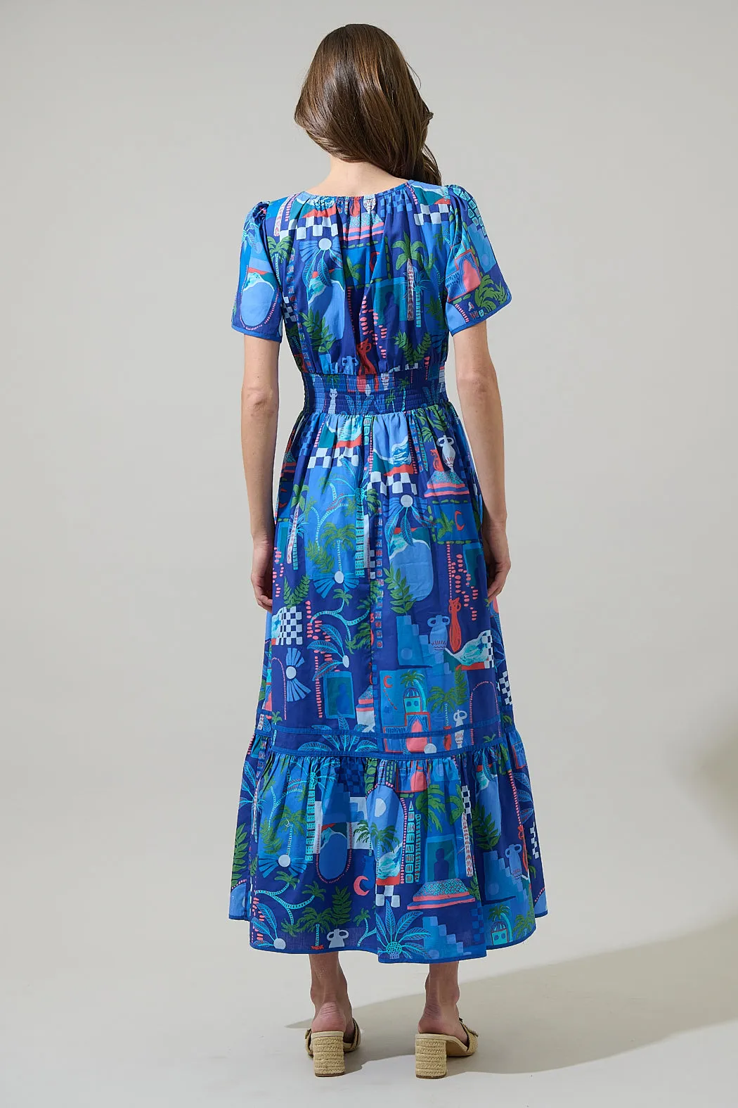 Punta Alta Ordy Smocked Midi Dress sold by Sugarlips product image thumbnail 3