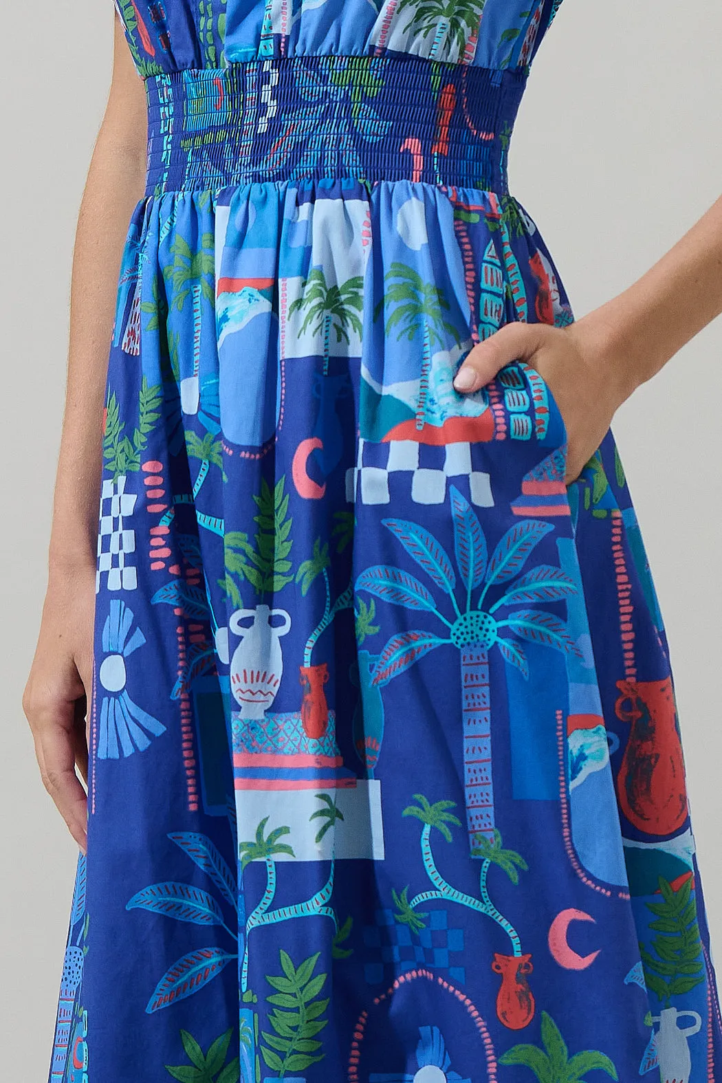 Punta Alta Ordy Smocked Midi Dress sold by Sugarlips product image thumbnail 5