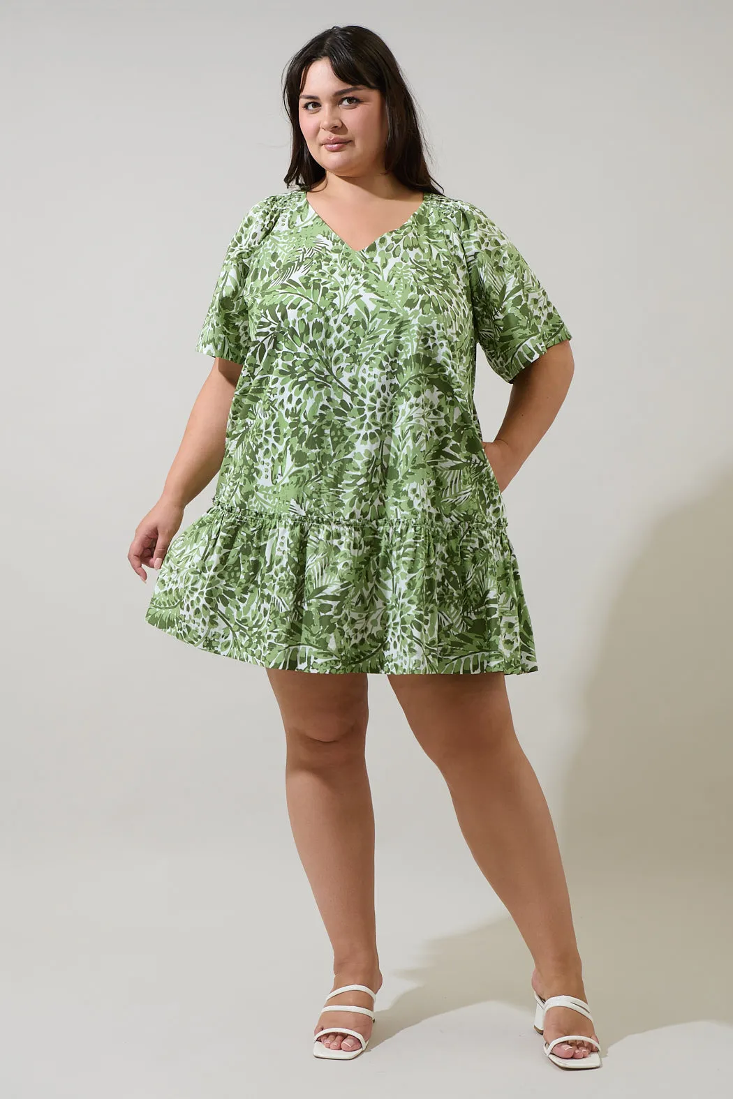 Irenan Leaf Ashby Shift Mini Dress Curve sold by Sugarlips product image thumbnail 4