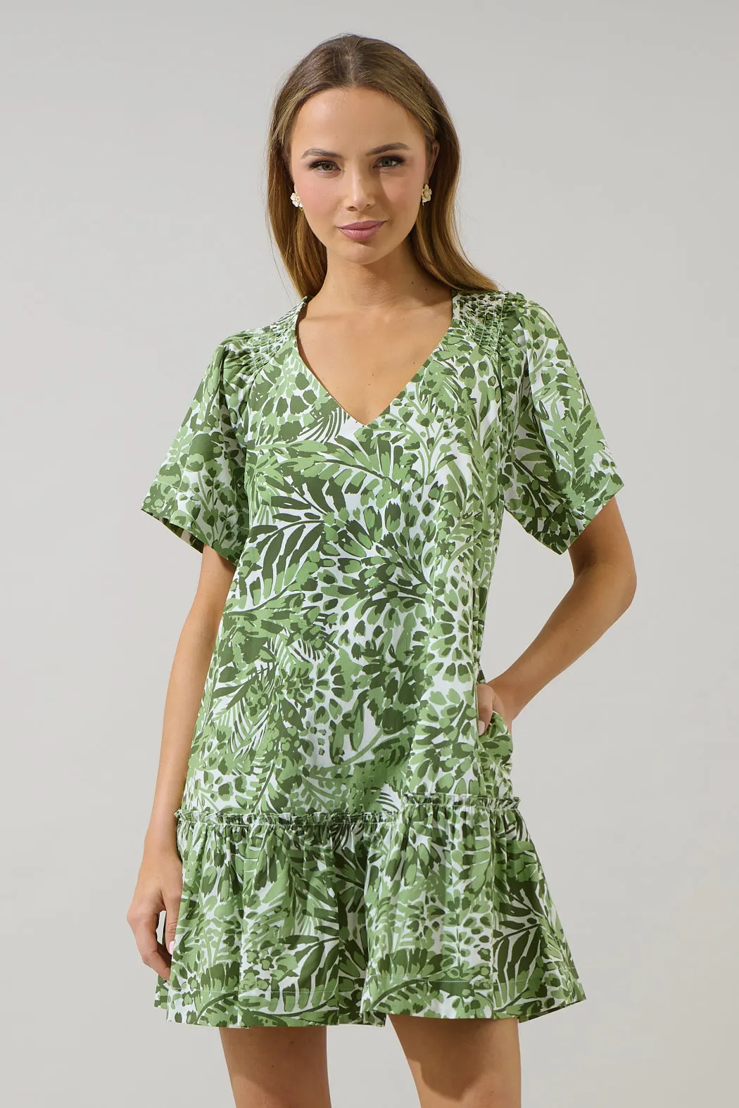 Irenan Leaf Ashby Shift Mini Dress sold by Sugarlips