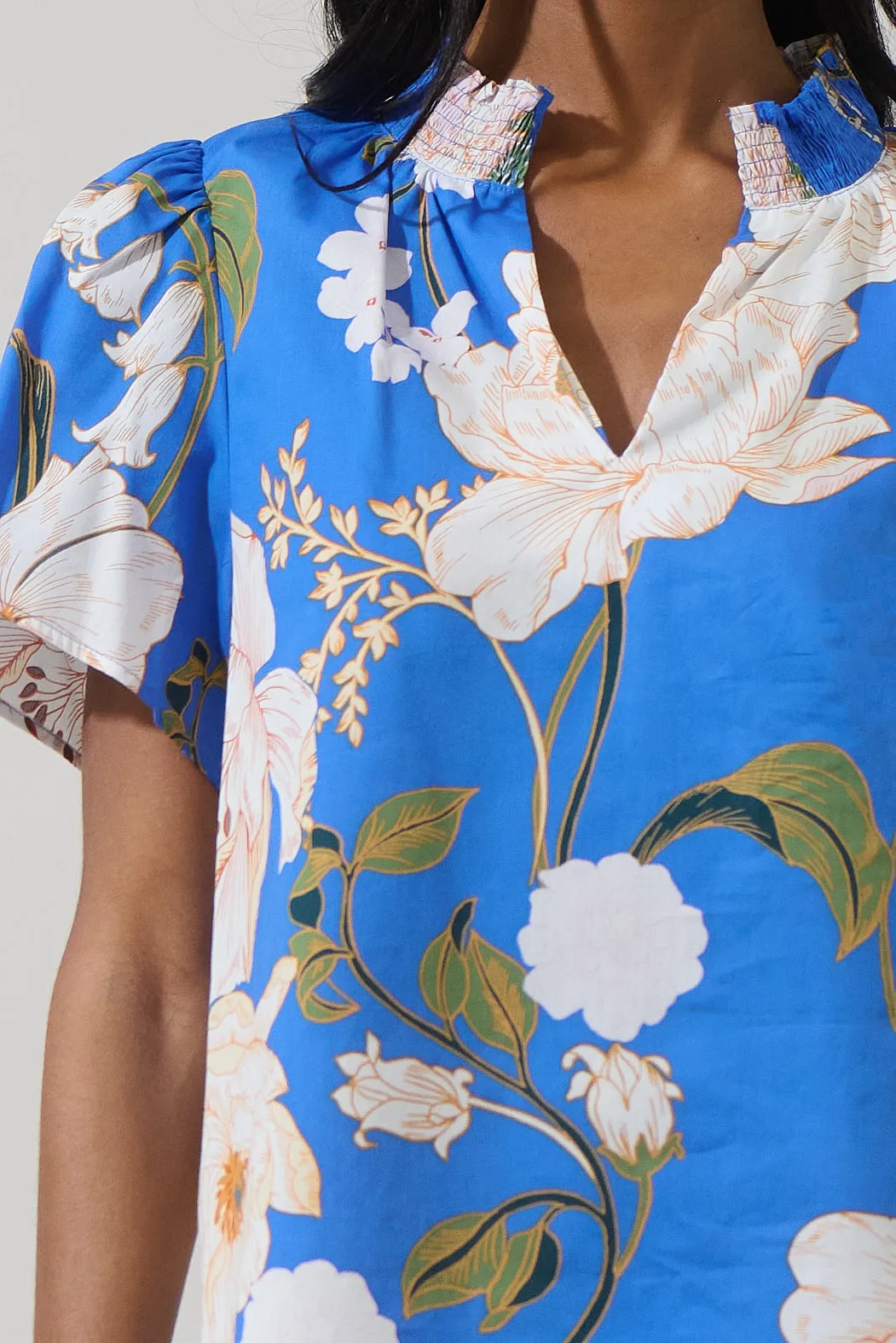 Roswell Floral Barcy Smocked Top sold by Sugarlips product image thumbnail 5