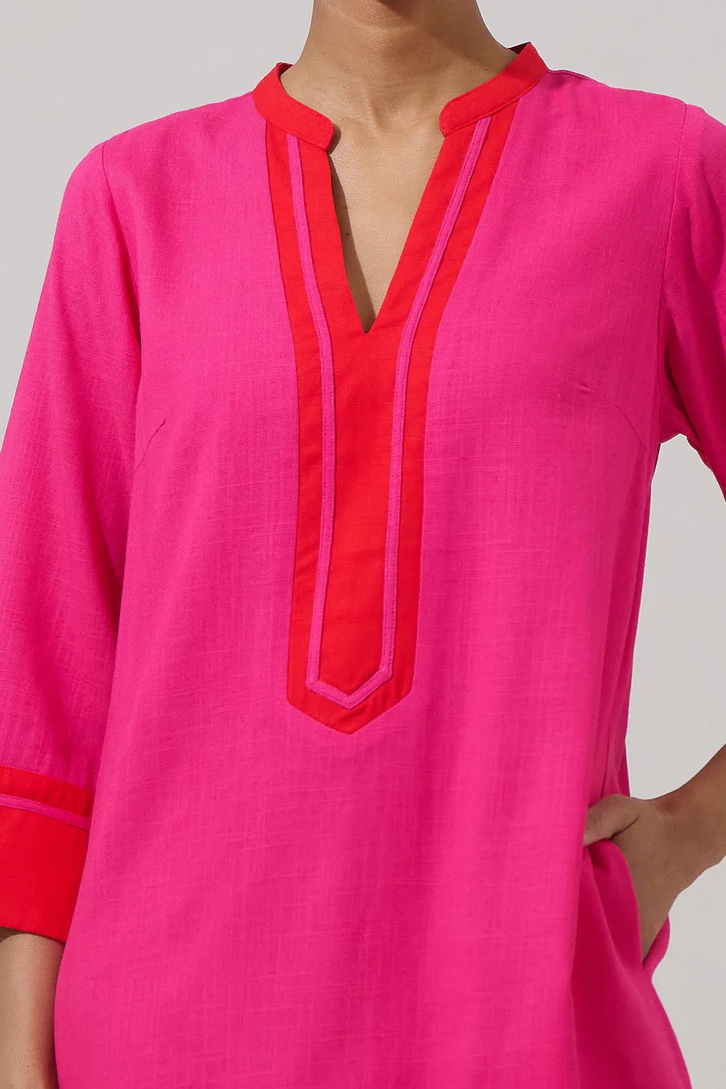 Allie Shift Linen Mini Dress sold by Sugarlips product image thumbnail 5