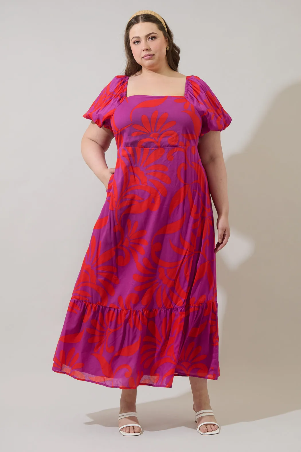 Arona Floral Xena Maxi Dress Curve sold by Sugarlips