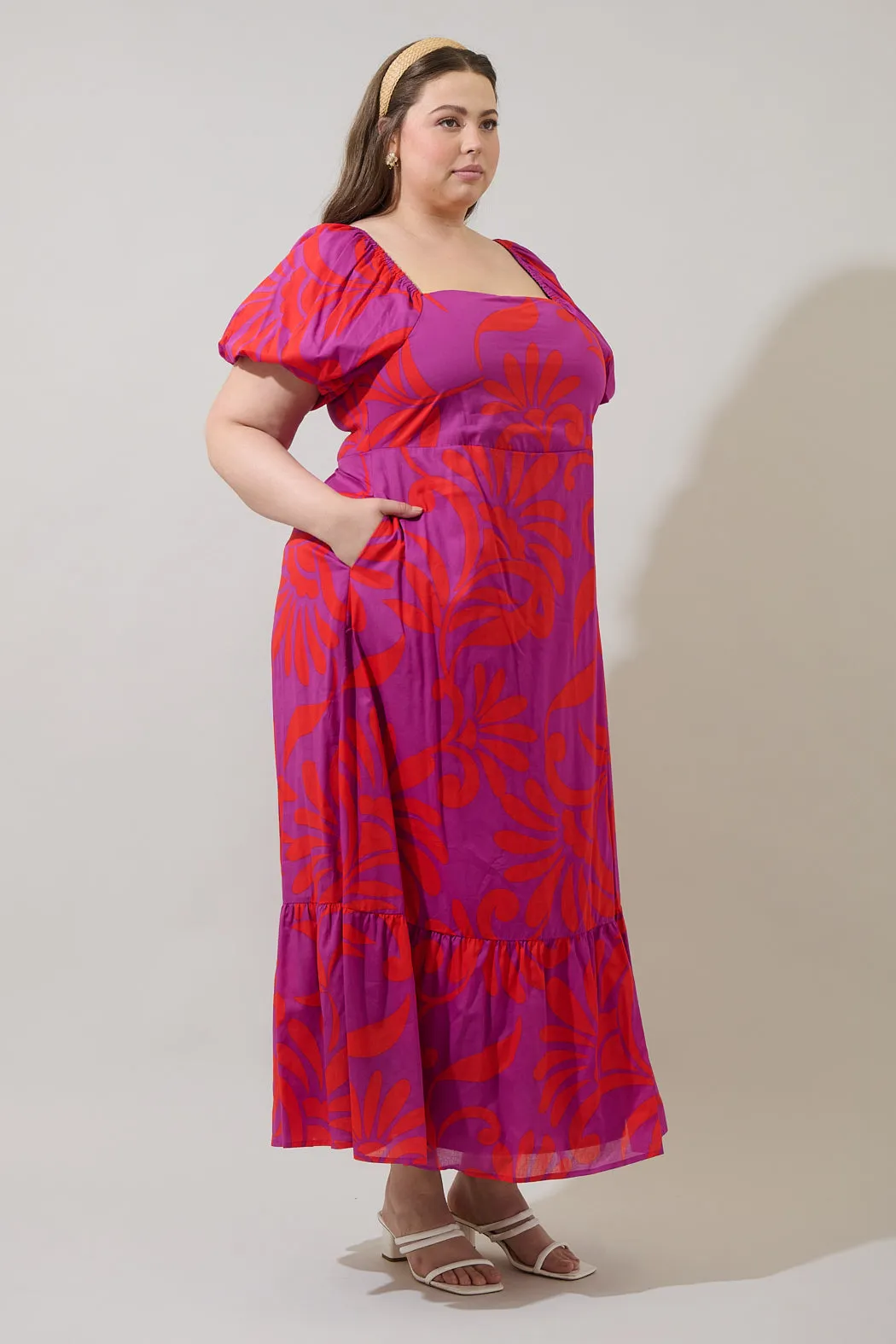 Arona Floral Xena Maxi Dress Curve sold by Sugarlips product image thumbnail 3