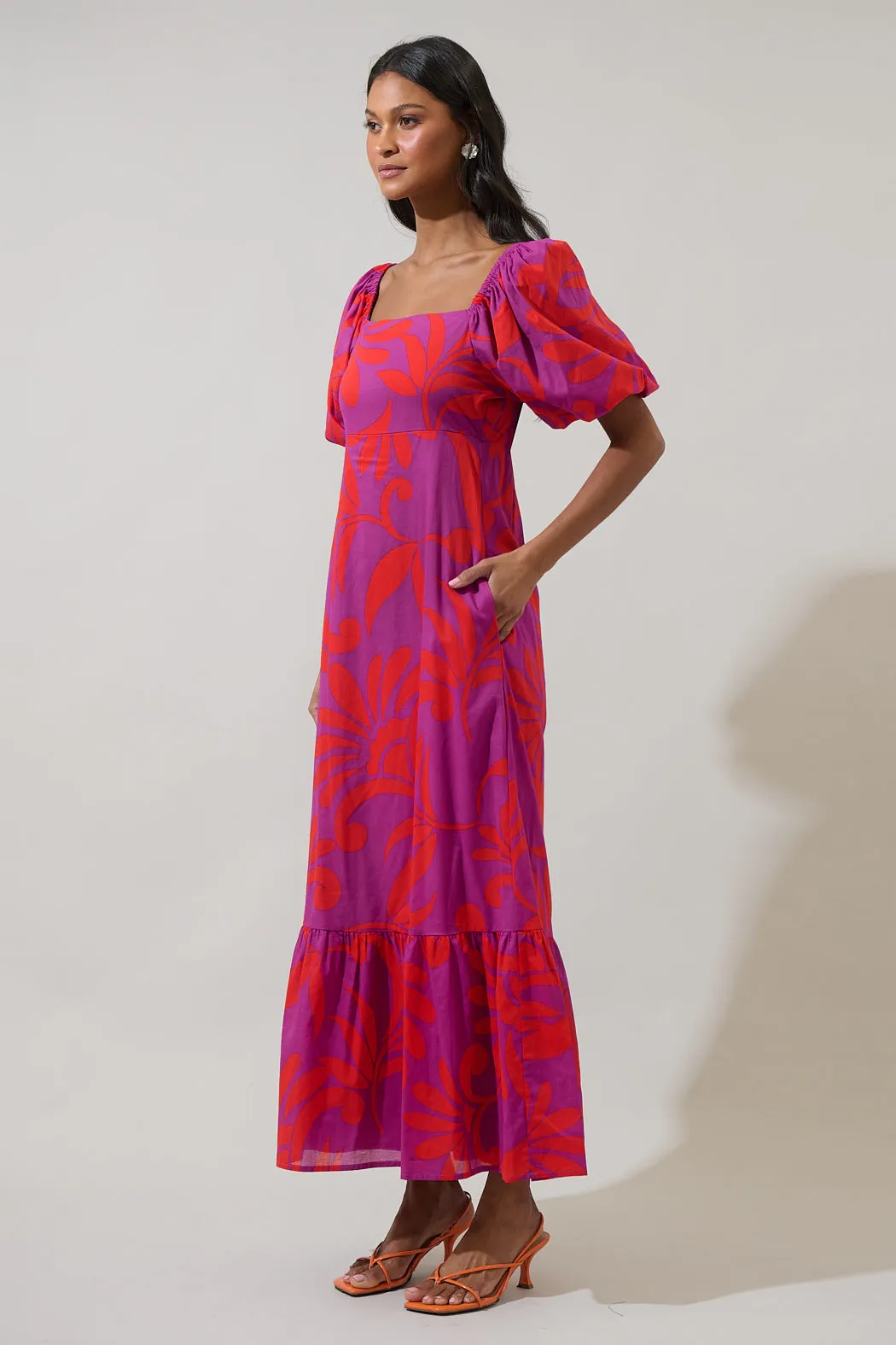 Arona Floral Xena Maxi Dress sold by Sugarlips product image thumbnail 4